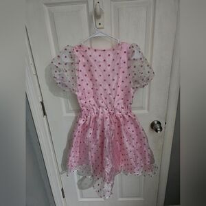 My Violet Womens Tea Party Style Puff Sleeve Pink Dress Size XS
